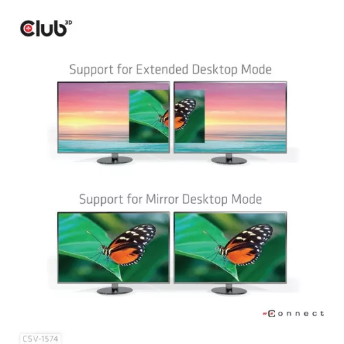 Club 3D Video Splitter - CSV-1574 (Thunderbolt 3 to Dual HDMI 2.0, 4K60Hz)