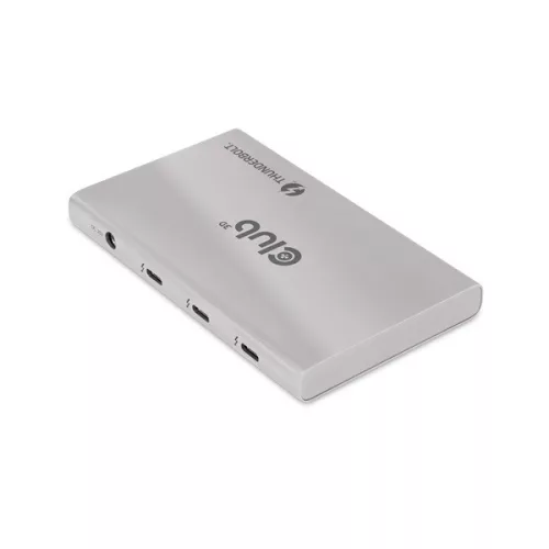 Club 3D USB Hub - CSV-1580 (Thunderbolt 4 to 3x Thunderbolt 4, 1x USB Gen2 Type-A, 100W DC, Max. 10Gbps)