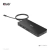 Club 3D Notebook Dokkoló - CSV-1581 (140W, Thunderbolt 4 to 3xThunderbolt 4, 3xUSB-A, SD, TF, RJ45, 3,5 Jack, DC)