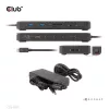Club 3D Notebook Dokkoló - CSV-1581 (140W, Thunderbolt 4 to 3xThunderbolt 4, 3xUSB-A, SD, TF, RJ45, 3,5 Jack, DC)