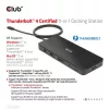 Club 3D Notebook Dokkoló - CSV-1581 (140W, Thunderbolt 4 to 3xThunderbolt 4, 3xUSB-A, SD, TF, RJ45, 3,5 Jack, DC)