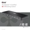 Club 3D Notebook Dokkoló - CSV-1582 (140W, Thunderbolt 4, DP, 2xHDMI, USB-C, 4xUSB-A, SD, TF, RJ45, 3,5 Jack, DC)