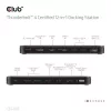 Club 3D Notebook Dokkoló - CSV-1582 (140W, Thunderbolt 4, DP, 2xHDMI, USB-C, 4xUSB-A, SD, TF, RJ45, 3,5 Jack, DC)