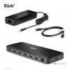 Club 3D Notebook Dokkoló - CSV-1582 (140W, Thunderbolt 4, DP, 2xHDMI, USB-C, 4xUSB-A, SD, TF, RJ45, 3,5 Jack, DC)
