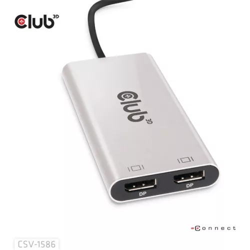 Club 3D Video Splitter - CSV-1586 (Thunderbolt 3 to Dual DisplayPort, 40Gbps, 4K60Hz)