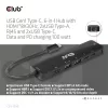 Club 3D USB Hub - CSV-1596 (USB-C to 2xHDMI, 2xUSB-A, USB-C PD, RJ45, 4k60Hz)