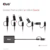 Club 3D Átalakító - CSV-1611(USB-C (USB-A Adapterrel) to Dual HDMI (4K/30Hz) / VGA (1080/60Hz))