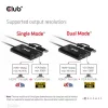 Club 3D Átalakító - CSV-1611(USB-C (USB-A Adapterrel) to Dual HDMI (4K/30Hz) / VGA (1080/60Hz))