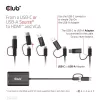 Club 3D Átalakító - CSV-1611(USB-C (USB-A Adapterrel) to Dual HDMI (4K/30Hz) / VGA (1080/60Hz))