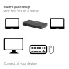 Club 3D KVM Switch - CSV-2512 (USB-C to 4xHDMI 4K60Hz, Alternate Mode, 5 Gbps, 100W)