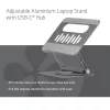 Club 3D Notebook Állvány - CSV-2554 (100W,4K60Hz HDMI, 3x USB-C, RJ-45, 2x USB-A)