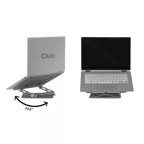 Club 3D Notebook Állvány - CSV-2554 (100W,4K60Hz HDMI, 3x USB-C, RJ-45, 2x USB-A)