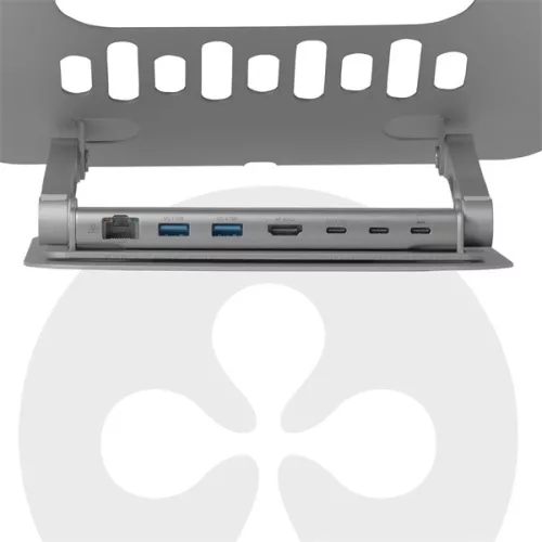Club 3D Notebook Állvány - CSV-2554 (100W,4K60Hz HDMI, 3x USB-C, RJ-45, 2x USB-A)