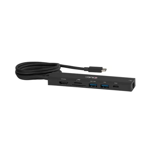 Club 3D Notebook Dokkoló - CSV-2555 (140W, USB-C to 4K60Hz HDMI, USB-C, RJ-45, 2x USB-A, MicroSD, SD)