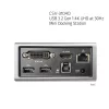 Club 3D Notebook Dokkoló - CSV-3104D (4K UHD, 3.0 USB-A to HDMI, DVI-I, 4xUSB-A, RJ45, 3.5 Jack Audio + Mic)