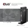 Club 3D Notebook Dokkoló - CSV-3242HD (1200p DUAL DISPLAY, USB-B to HDMI, DVI-I, 6xUSB-A, RJ45, 3.5 Jack Audio + Mic)