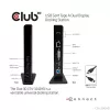 Club 3D Notebook Dokkoló - CSV-3242HD (1200p DUAL DISPLAY, USB-B to HDMI, DVI-I, 6xUSB-A, RJ45, 3.5 Jack Audio + Mic)