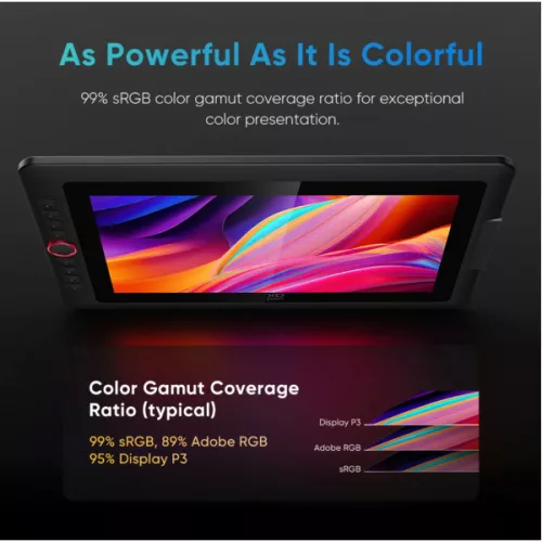 XP-PEN Grafikus kijelző - Artist 13.3 PRO V2 (13", IPS, 16:9, 1920x1080, 5080 LPI, PS 16k, 200 RPS, 9 gomb) fekete