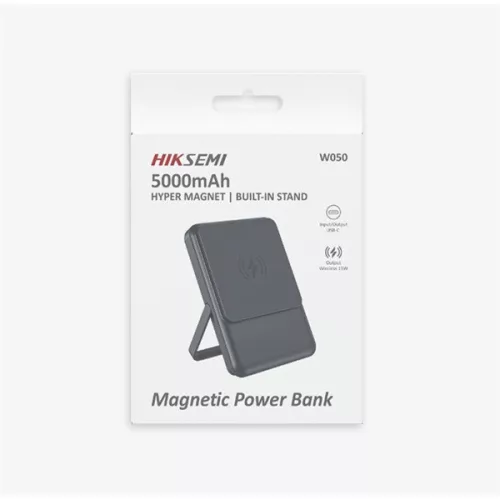 Hikvision HIKSEMI Akkubank - 5000mAh W050 Vezetéknéküli PowerBank (Type-C, Output 15W) Szürke