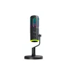 The G-Lab Mikrofon - K-MIC-NEON (3.5mm Jack csatlakozó, RGB, DUAL-CHANNEL CARDIOID, ENC, fekete)