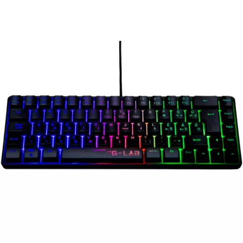 The G-Lab Gamer Billentyűzet - KEYZ HYDROGEN HU (RGB LED, TKL, USB, fekete, magyar)
