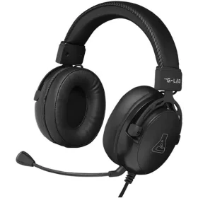   The G-Lab Fejhallgató - KORP TITANIUM (mikrofon, 3,5mm Jack, hangerőszabályzó, LED,nagy-párnás)