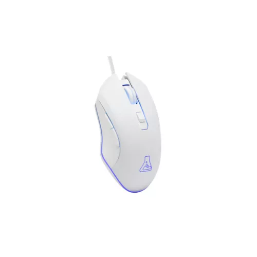 The G-Lab Gamer Egér - KULT HELIUM W (3200 DPI, 6 gomb, makro, 1,8m kábel, RGB LED, fehér)