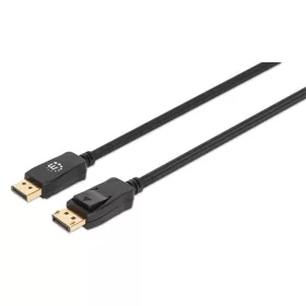  Manhattan Kábel - DisplayPort to HDMI fonott ( DisplayPort 1.4, 4K@144hz, HDR, 1m, Fekete)