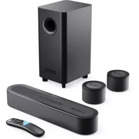   Majority Hangszóró Soundbar - Bowfell Halo 5.1 Atmos (300W, BT 5.3, HDMI ARC, AUX, USB, Optikai, Távírányító, Mélynyomó)