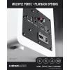 Majority Hangszóró 2.0 - D100X Fehér (100W, Bluetooth 5.3, USB, AUX, HDMI ARC, RCA, USB, Optikai, Távírányító)