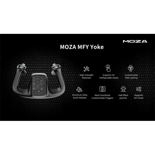 Moza Racing kiegészítő - Flight MFY YOKE vezérlő (Hall effect, RGB)