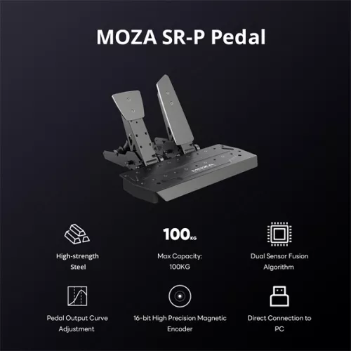 Moza Racing kiegészítő - SR-P Pedál szett (Load Cell, Clutch)