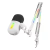 Rampage Mikrofon - ARPEJ (állvány, RGB, kardioid, 50 Hz–18 kHz, fehér)