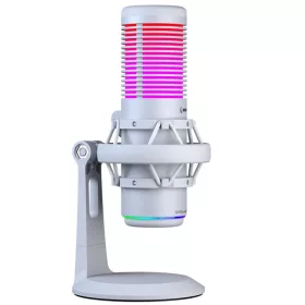   Rampage Mikrofon - BEMOL (USB, PC/MAC/Android, zajelnyomó, állvány, fehér, 2m kábel, RGB)