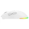 Rampage Vezeték Nélküli Egér - PROTE M5 (Pixart PAW3311, Huano 80M, 24000 DPI, 400mAh, 6 gomb, RGB, Type-C, fehér)