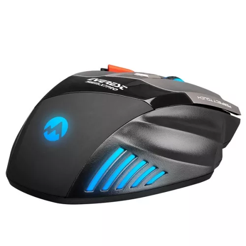 Everest Egér Gamer és egér pad - SGM-X7 PRO (7200DPI, 7 gomb, harisnyázott kábel, fekete)