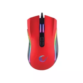   Rampage Egér Gamer - SMX-R44 Macro (6400DPI, 6 gomb, makro, RGB LED, 1,8m harisnyázott kábel, piros-fekete)
