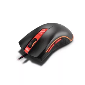   Rampage Egér Gamer - SMX-R9 Plus (Avago 3050, 4000DPI, 6 gomb, makro, RGB LED, harisnyázott kábel, fekete)