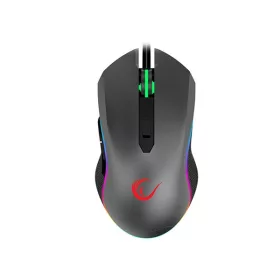   Rampage Egér Gamer - SMX-R70 BLAZE (6400DPI, 6 gomb, makro, RGB LED, 1,8m harisnyázott kábel, piros-fekete)