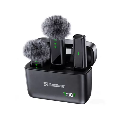 Sandberg Mikrofon - Streamer USB-C Wireless Mic x2