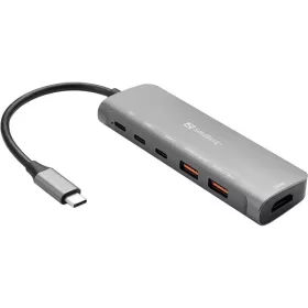   Sandberg Notebook Dokkoló - USB-C Dock HDMI + 2xUSB-A + 2xUSB-C + PD100W