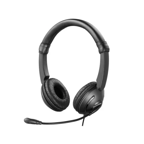 Sandberg Fejhallgató - MiniJack Chat Headset Saver (mikrofon; 3,5mm jack; hangerő szabályzó; 1,8m kábel; fekete)