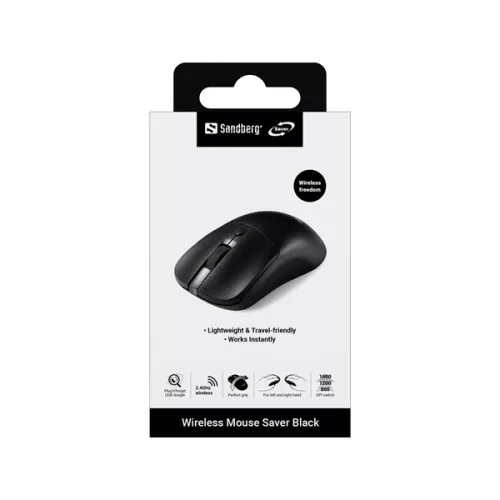 Sandberg Egér - Wireless Mouse Saver Black