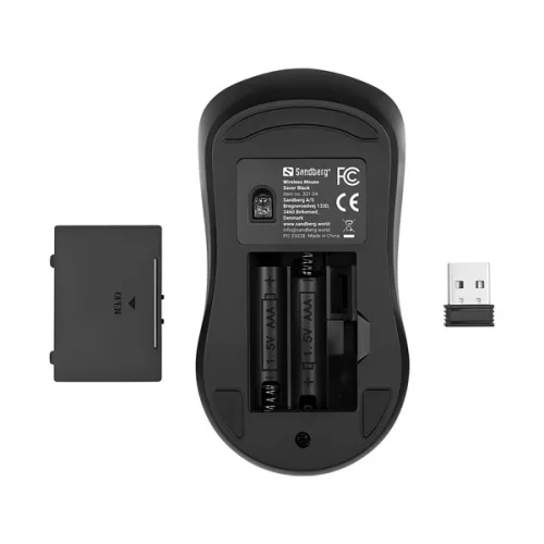 Sandberg Egér - Wireless Mouse Saver Black
