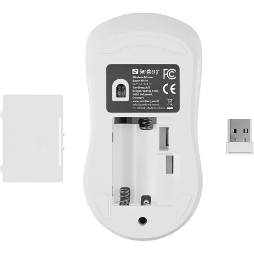 Sandberg Egér - Wireless Mouse Saver White