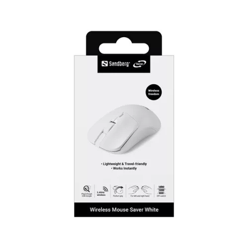 Sandberg Egér - Wireless Mouse Saver White