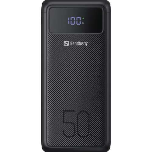 Sandberg Akkubank - Powerbank USB-C PD 130W 50000 (kültéri; LED Lámpa; fekete)