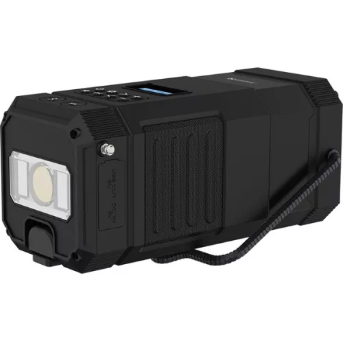 Sandberg Akkubank - Survivor Lantern All-in1 10000 (kültéri; USB-A+USB-C; FM rádió, Napelem, hangszóró, bluetooth, IPX5)