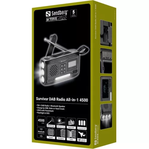 Sandberg Rádió - Survivor DAB Radio All-in-1 4500