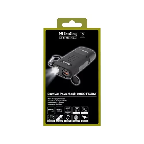Sandberg Akkubank - Survivor Powerbank 10000 PD30W